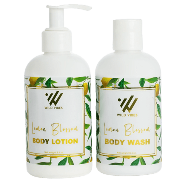 Lemon Blossom Body Lotion and Body Wash Bundle - Wild Vibes Home & Body