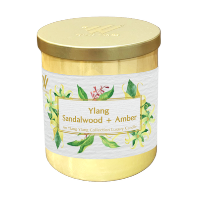 Vela de sándalo ylang + coco ámbar y soja